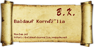 Baldauf Kornélia névjegykártya